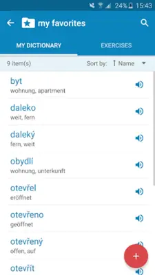 Czech-German Dictionary android App screenshot 1